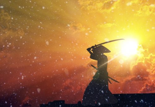 夕日の剣士